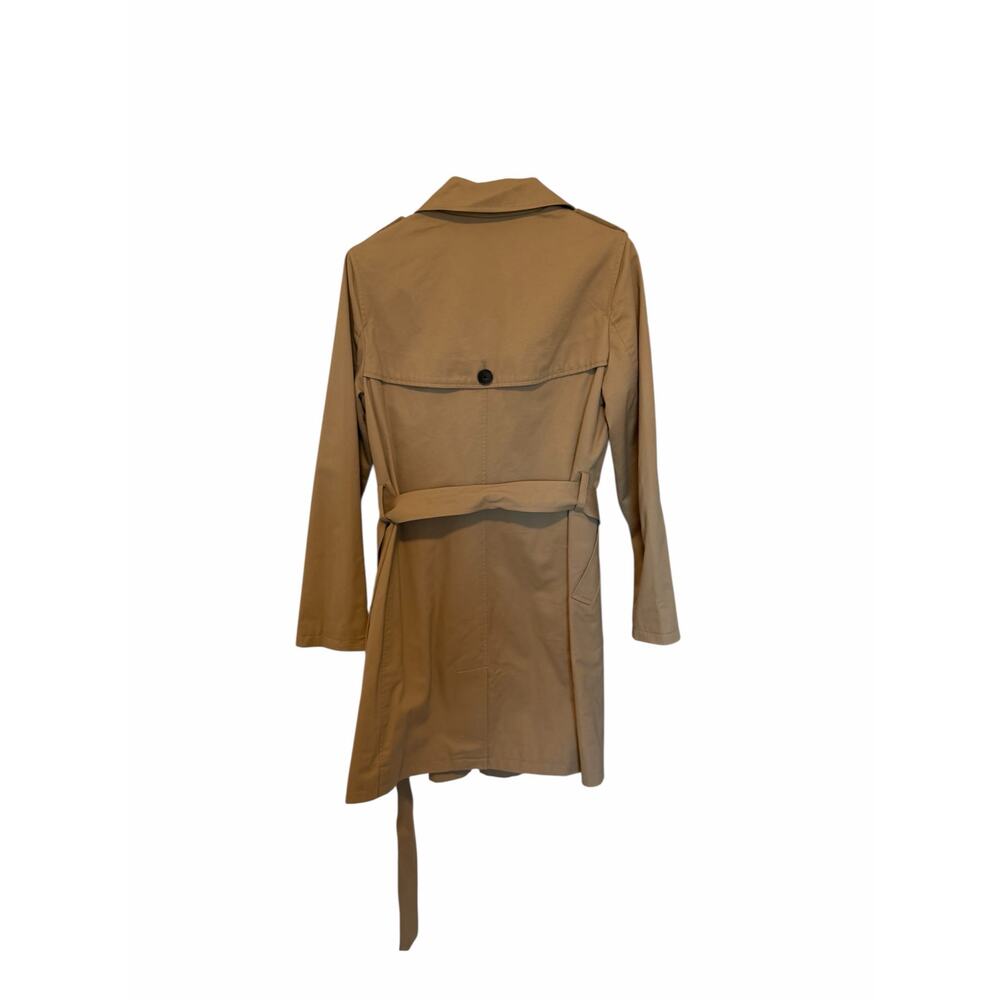 Old Navy Women's Small Tan Long Sleeve Button Water-Resistant Trench Coat - Picture 9 of 12